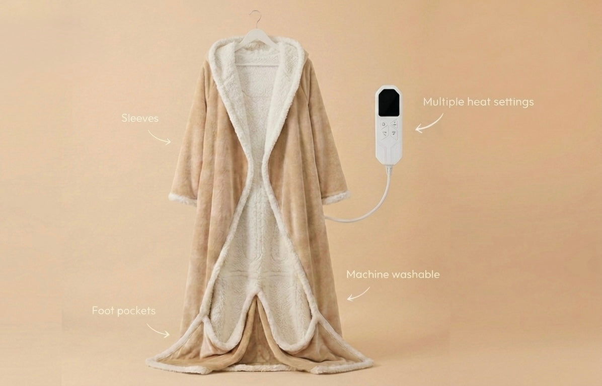 Warm in 30 seconds. All evening long.